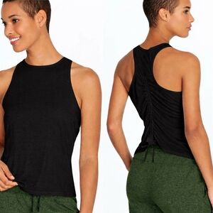 Calme by Johnny Was Ease Racerback tank top in Jet black  size XS